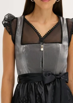 Best Vestido tirolés con terciopelo y largo midi (2 piezas) Mujer Vestidos