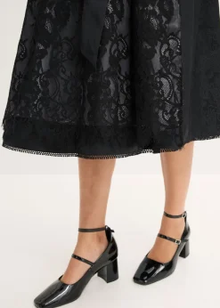Best Vestido tirolés con terciopelo y largo midi (2 piezas) Mujer Vestidos