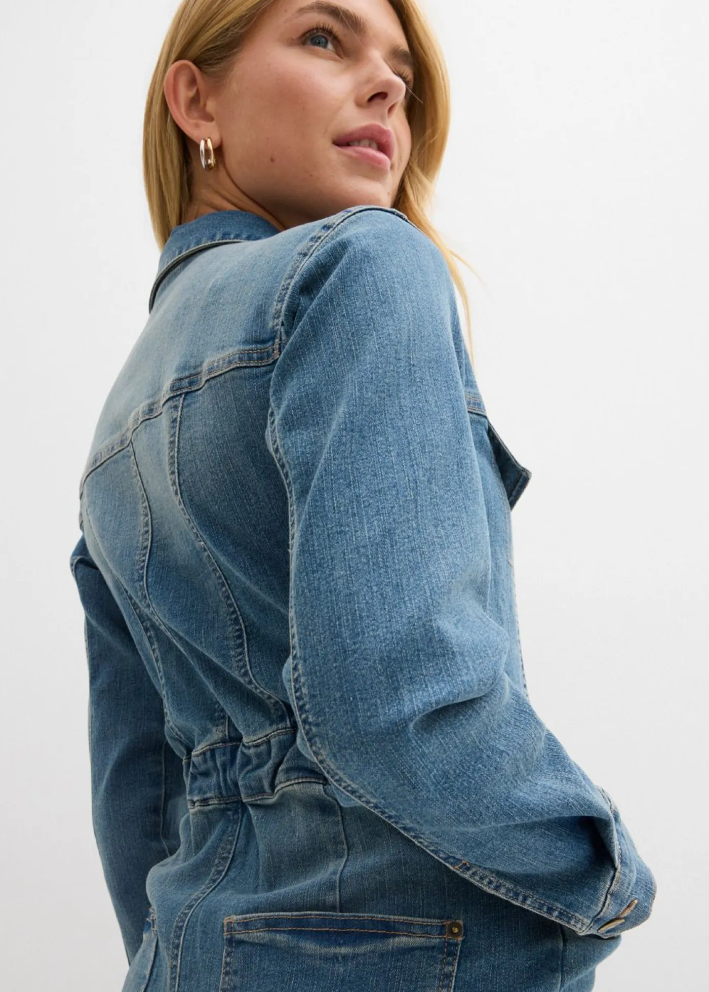 Discount Vestido vaquero con algodón orgánico Mujer Tallas Pequeñas|Vestidos