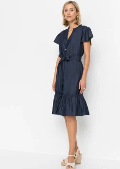 Vestido vaquero de algodón orgánico Mujer Vestidos