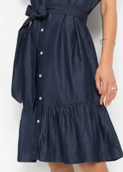 Vestido vaquero de algodón orgánico Mujer Vestidos