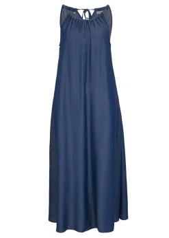 Sale Vestido vaquero de lyocell fluido Mujer Esenciales|Vestidos