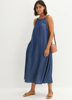 Sale Vestido vaquero de lyocell fluido Mujer Esenciales|Vestidos