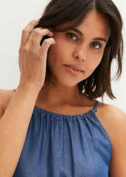 Sale Vestido vaquero de lyocell fluido Mujer Esenciales|Vestidos