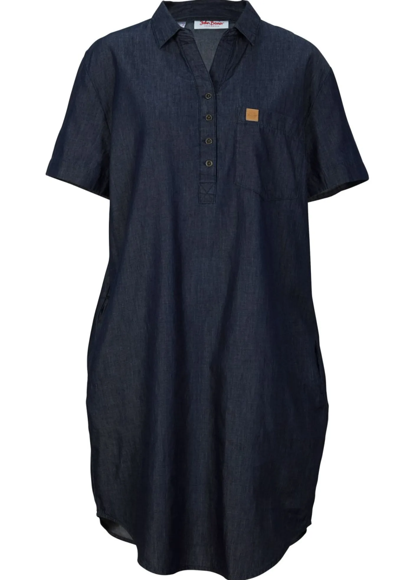 Vestido vaquero de manga corta Mujer Vestidos
