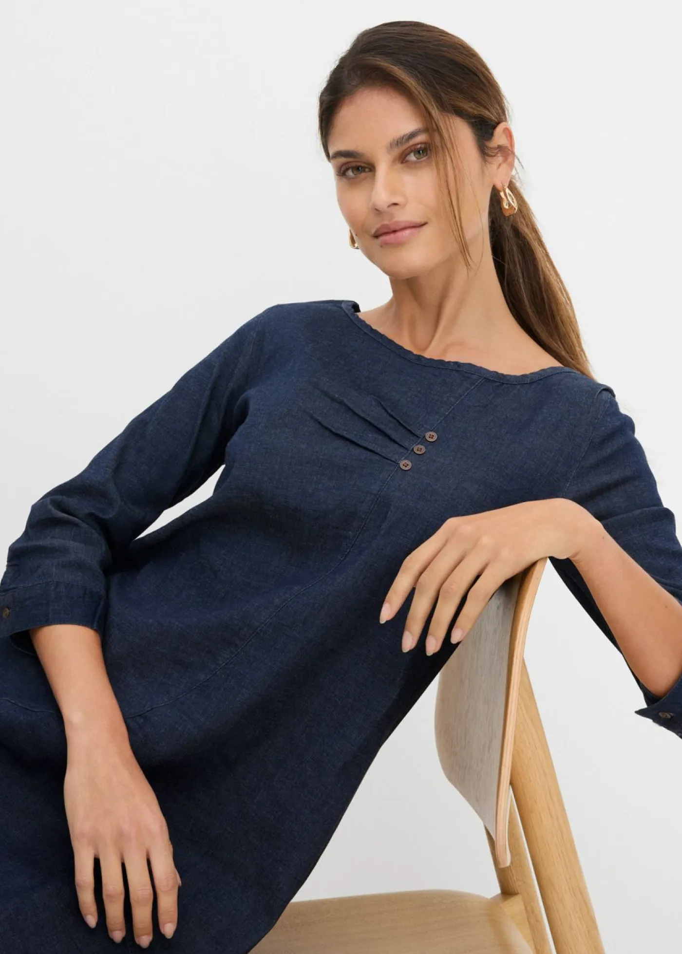 Vestido vaquero elástico Mujer Vestidos
