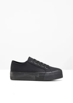 Outlet Zapatillas con plataforma de lona de algodón Mujer Tendencias·Zapatos Veganos|Zapatillas