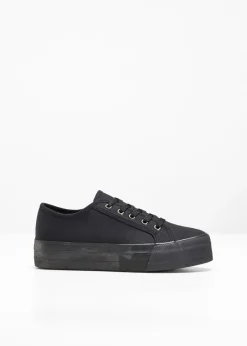 Outlet Zapatillas con plataforma de lona de algodón Mujer Tendencias·Zapatos Veganos|Zapatillas