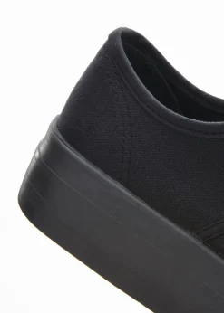 Outlet Zapatillas con plataforma de lona de algodón Mujer Tendencias·Zapatos Veganos|Zapatillas