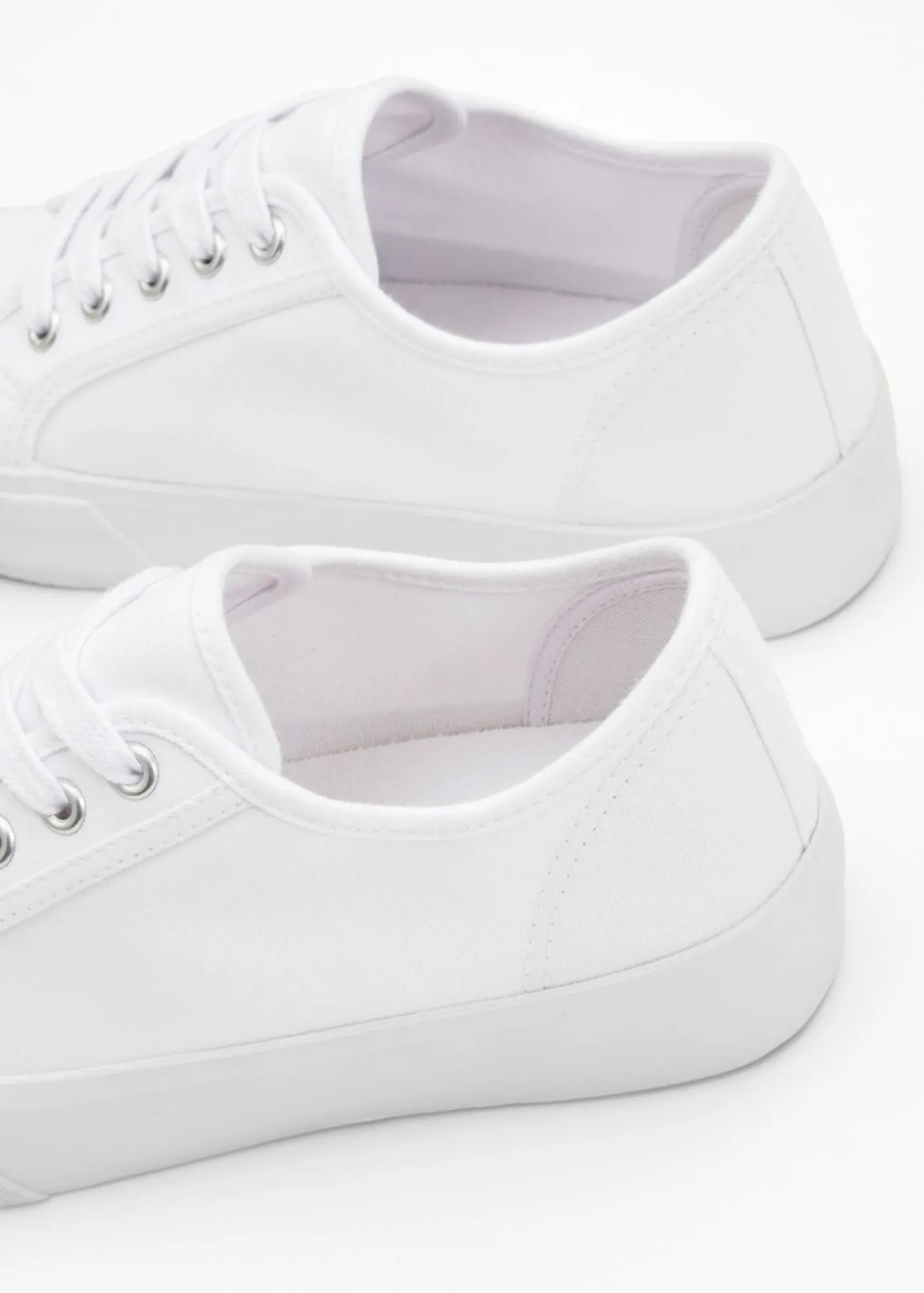 Sale Zapatillas con plataforma de lona de algodón Mujer Tendencias·Zapatos Veganos|Zapatillas