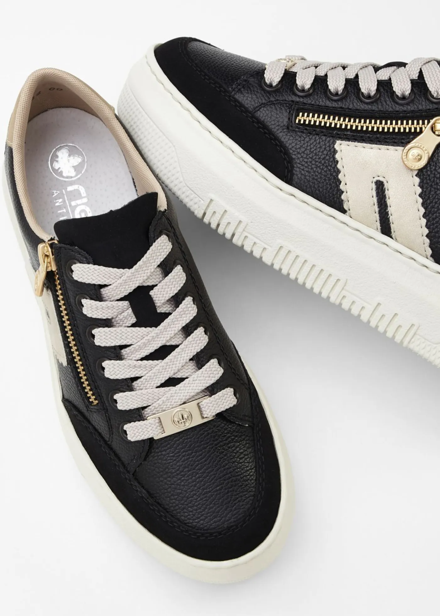 Sale Zapatillas deportivas cómodas de Rieker de piel con plataforma Mujer Zapatos De Marca·Rieker|Zapatos Cómodos