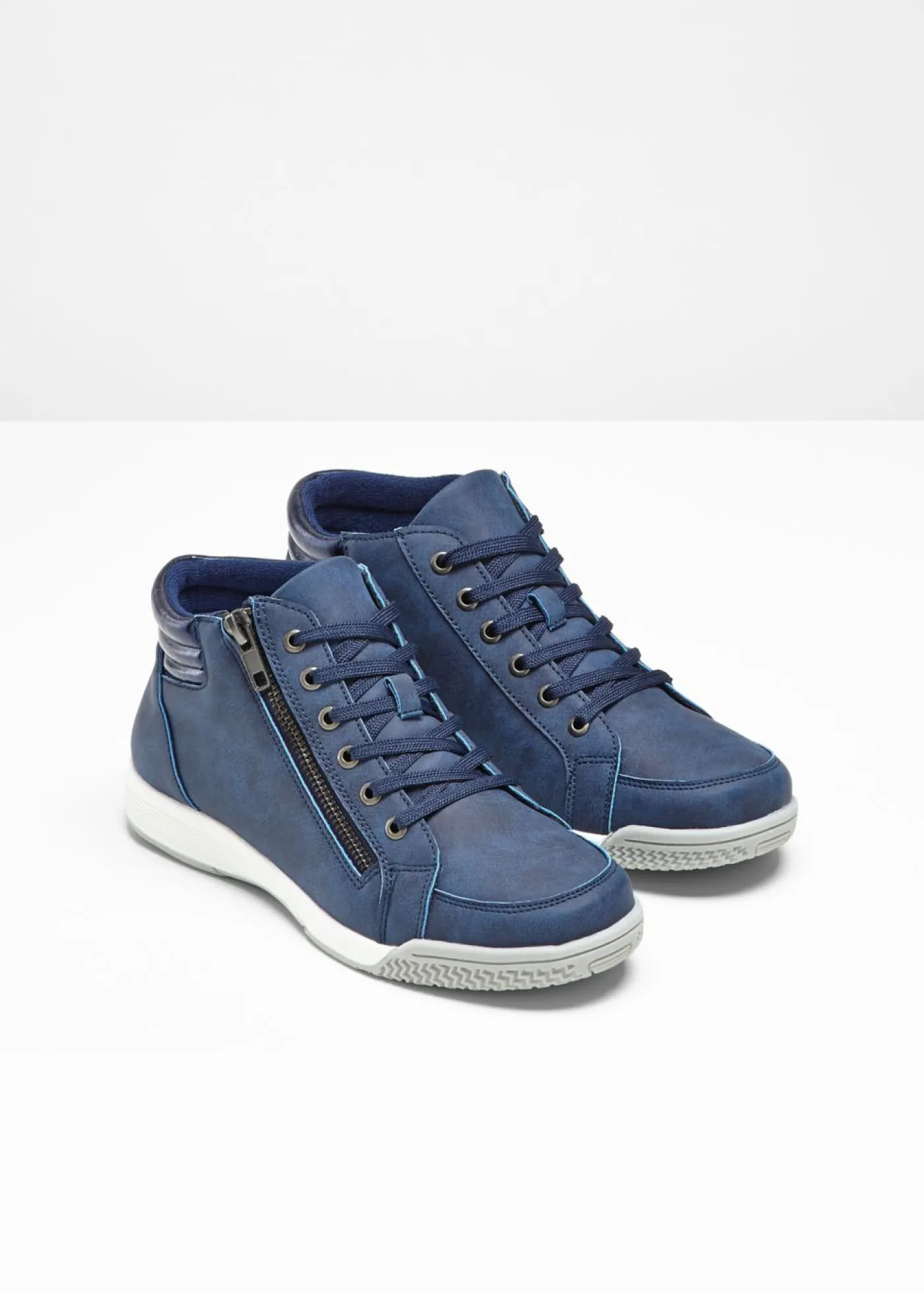 Outlet Zapatillas deportivas de caña alta con cremallera Mujer Tendencias·Zapatos Veganos|Zapatillas