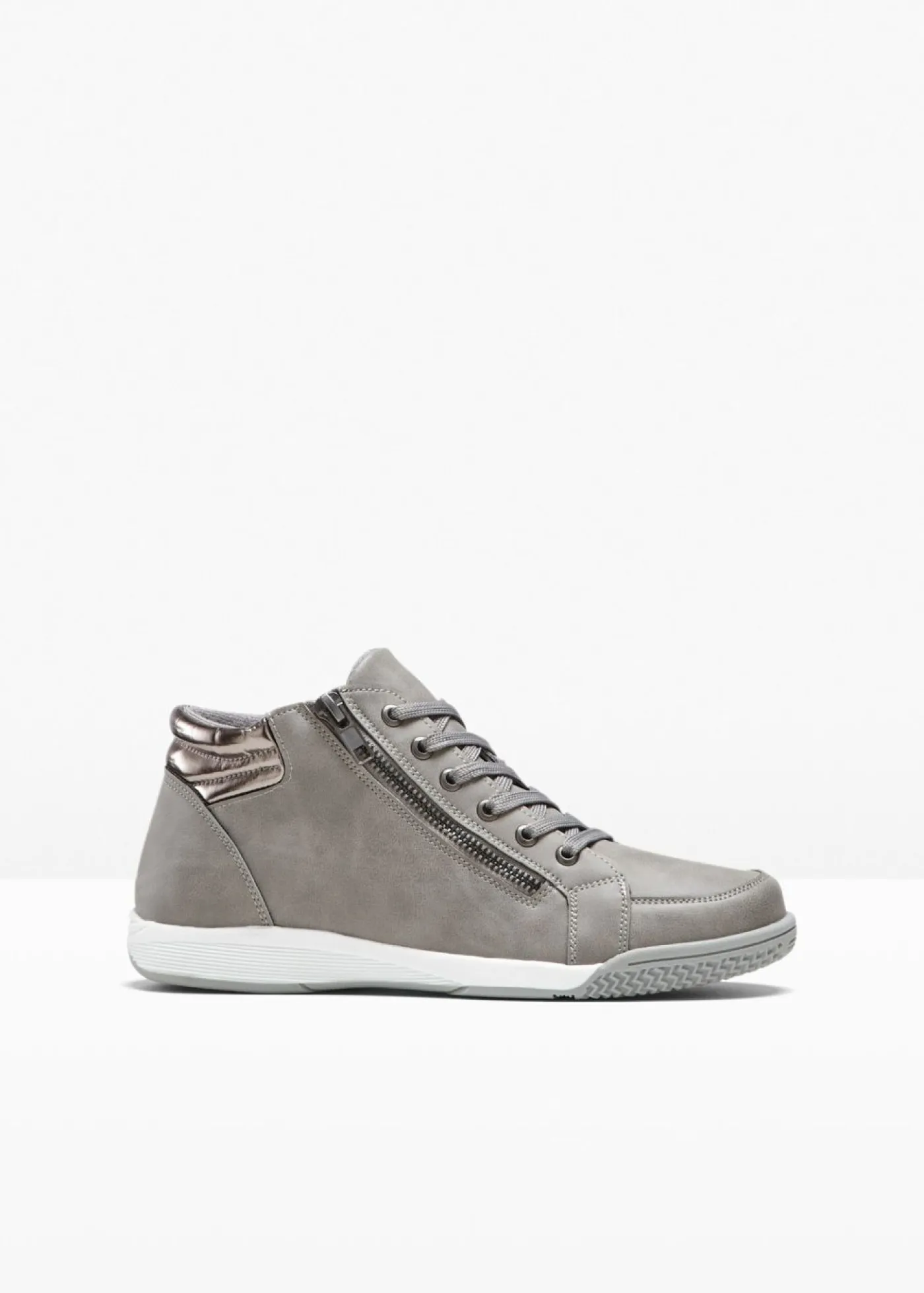 New Zapatillas deportivas de caña alta con cremallera Mujer Tendencias·Zapatos Veganos|Botas De Pelo