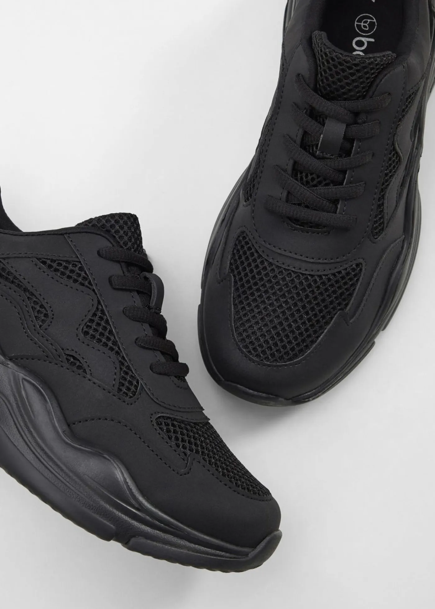 Hot Zapatillas deportivas tipo chunky con inserto de malla Mujer Tendencias·Zapatos Veganos|Zapatillas