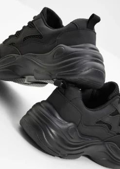 Hot Zapatillas deportivas tipo chunky con inserto de malla Mujer Tendencias·Zapatos Veganos|Zapatillas