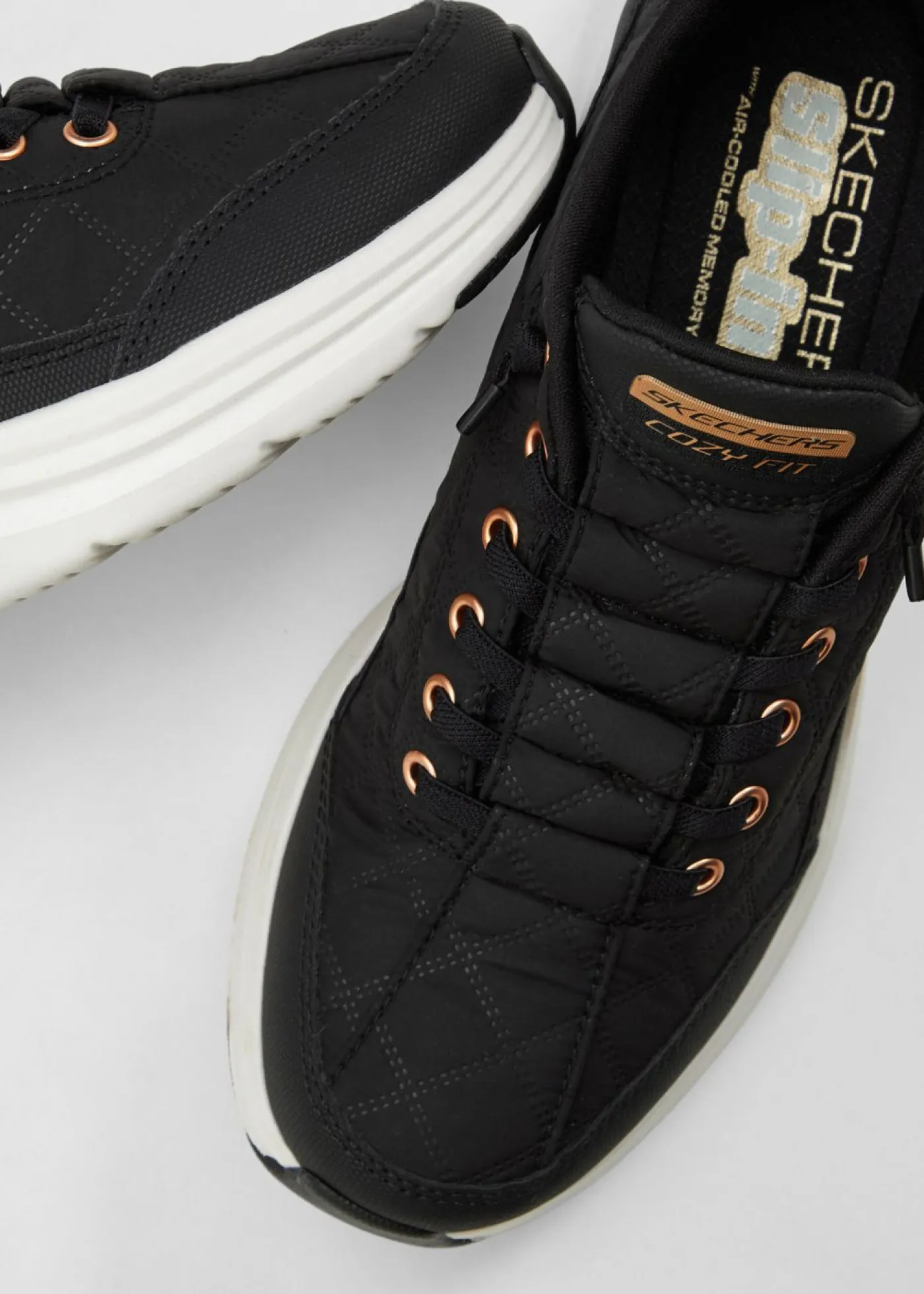 New Zapatillas sin cordones de Skechers con espuma viscoelástica Mujer Zapatos De Marca·Skechers|Novedades