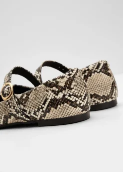 Outlet Zapato tipo Mary Jane con estampado animal Mujer Zapatos Primavera-Verano|Novedades