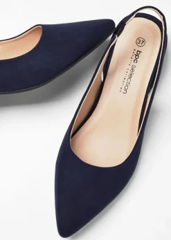 Zapatos con tacón plano y talón al descubierto Mujer Zapatos De Salón|Novedades